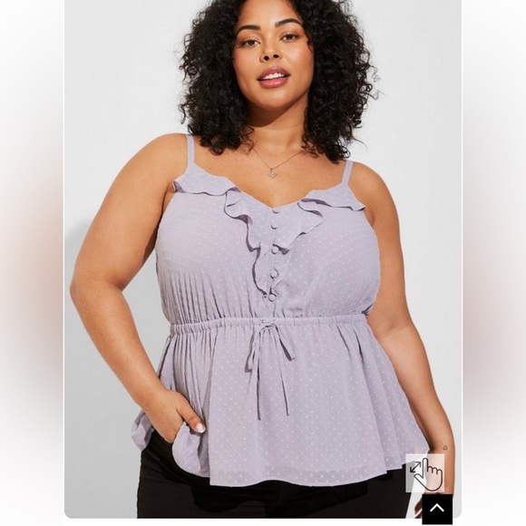 NEW✨TORRID Chiffon Tie Waist Tank - Picture 1 of 11